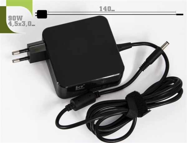 Блок живлення  1StCharger для ноутбука Dell 19.5V 90W 4.62A 4.5х3.0мм Wall Mount (WM1ST19.5V90W4530D) (1)