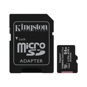 Карта пам'яті  MicroSDXC  64GB UHS-I Class 10 Kingston Canvas Select Plus R100MB/s + SD-адаптер (SDCS2 (1)