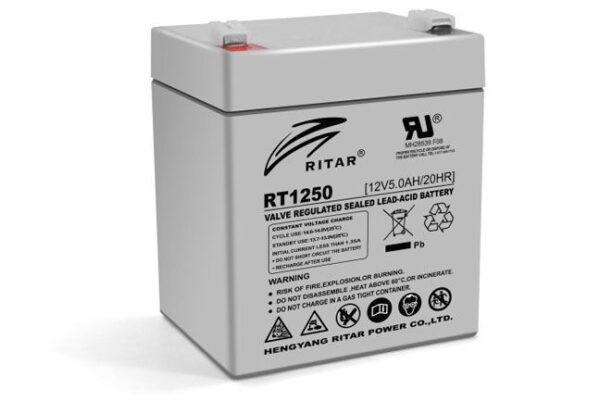 Акумуляторна батарея для ДБЖ Ritar RT1250 (12V 5.0Ah) AGM (1)