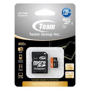 Карта пам'яті MicroSDXC 128GB Team Class 10 UHS-I (TUSDX128GUHS03) + SD адаптер (2)