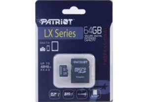 Карта пам'яті MicroSDXC 64GB UHS-I Class 10 Patriot LX + SD-adapter (PSF64GMCSDXC10)