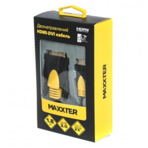 Кабель Maxxter HDMI to DVI (AM/AM) Black 1.8m (1)