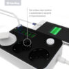 Фильтр СolorWay 3 розетки/6USB Black 1.8M (4)