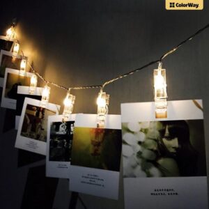 Светодиодная гирлянда СolorWay с прищепками для фото 20 LED/3M