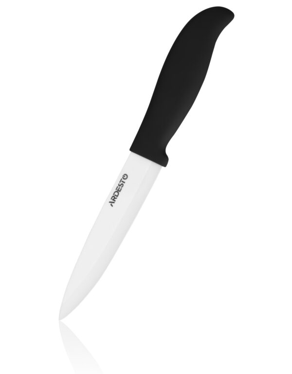 Кухонний ніж керамічний Ardesto Fresh слайсерний довжина леза 12,5 см (AR2124CB) Чорний