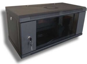 Шафа настінна Hypernet 4U 19" 600x300 (WMNC-30-4U-FLAT-BLACK)