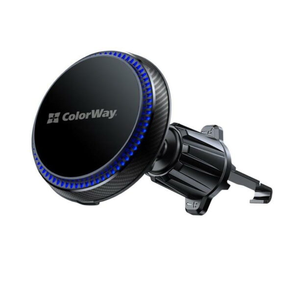 Безпровідний зарядний пристрій ColorWay MagSafe 360° Air Vent 15W Black (CW-CHMW041Q-BK)