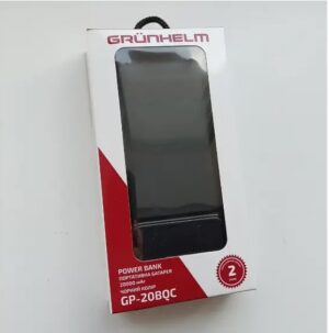 Зовнішній акумулятор (Power Bank) Grunhelm GP-20BQC 20000mAh Black  22.5W