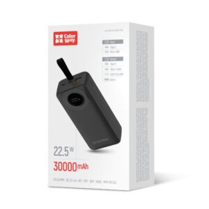 Зовнішній акумулятор (Power Bank) Colorway 30000mAh EnergyPlus (USBQC3.0+USB-C PowerDelivery 22.5W (1)