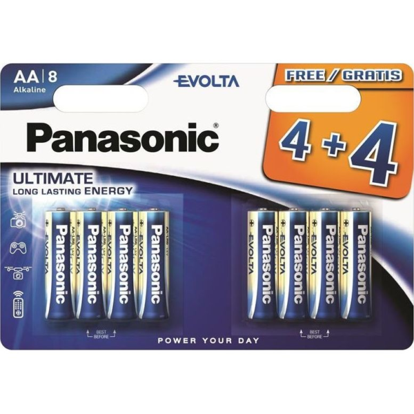 Батарейка Panasonic Evolta AA лужні 8 шт. в упаковці (LR6EGE/8B4F)