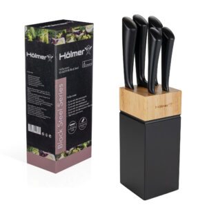 Набір кухонних ножів Holmer KS-66325-BL Black Steel 5 придметів