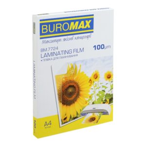 Плівка для ламінування Buromax (BM.7724), глянцева, А4, 100мк, 100 шт