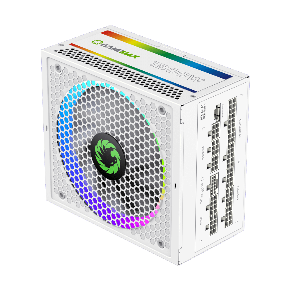 Блок живлення GameMax RGB-1300 WH (ATX3.1 PCIe5.1) (3)