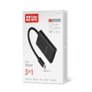 Кардрідер ColorWay USB-C to USB 3.0/SD/MicroSD (CW-CR-02) (1)