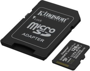 MicroSDXC 128GB Kingston Canvas Select Plus Class 10 UHS-I U1 (SDCS3/128GBSP) + SD-adapter